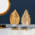 Nordic Golden Leaf Decoration Wrought Iron Handicraft Equipment Ornaments Creative Home Decorations Study Hallway Crystal Decoration