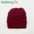 Winter Knitting Hat Women Bandeau Cap with Hair Extensions Outdoor Keep Warm Woolen Cap