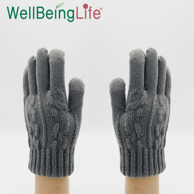 Double-Layer Thickened Fleece-Lined Jacquard Touch Screen Gloves Autumn and Winter Cold-Proof Warm Men's Knitted Gloves