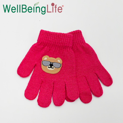 Autumn and Winter Warm Labeling Knitted Children's Gloves Creative Magic Gloves Student Gloves