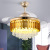 Fan Lamp Dining Room Ceiling Fan Lights Living Room Fan-Style Ceiling Lamp Post-Modern Bedroom and Household Frequency Conversion Crystal with Light Fan Lamp