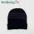 Men's Striped Brushed Polyester Cotton Knitted Sleeve Cap Fleece-Lined Outdoor Cycling Wool Keep Warm Hat