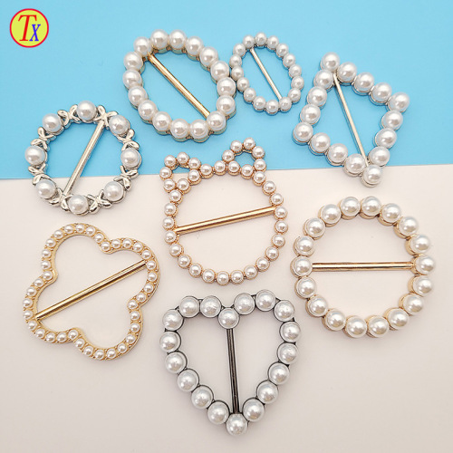 spot metal pearl clothes corner buckle three-gear japanese buckle t-shirt shirt clothes corner buckle knot buckle alloy decorative buckle