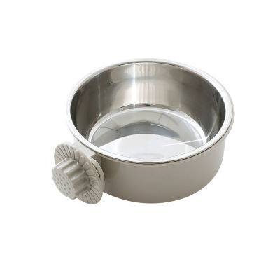 anti-overturning plastic hanging dog bowl stainless steel dr