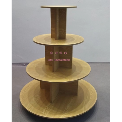 Wooden round Table Decoration round Display Stand Promotion Table