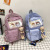 New Backpack Women's Japanese Cute Bear Plaid Schoolbag Soft Girl Girl Korean Style Primary and Secondary School Student Backpack Wholesale