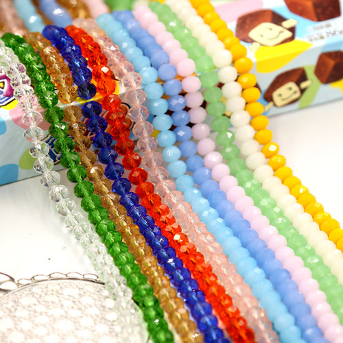 diy jewelry accessories crystal loose beads flat beads wheel beads 4/6/8/10mm ordinary color whole string wholesale