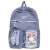 INS Backpack Female Japanese Cute Plaid Rabbit Ears Soft and Adorable Girls Backpack Grade 3-6 Junior High School Student Leisure Schoolbag