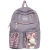 INS Backpack Female Japanese Cute Plaid Rabbit Ears Soft and Adorable Girls Backpack Grade 3-6 Junior High School Student Leisure Schoolbag