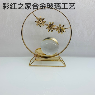 Creative and Slightly Luxury Crystal Ball Decoration Home Ornament TV Cabinet Decoration Crafts Small Ornament