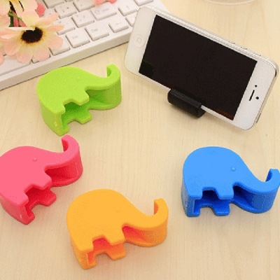 Fresh Cute Elephant-Shaped Cellphone Tablet PC Stand Small Elephant Nose Multi-Functional Mobile Phone Holder Furnishings and Decorations Thickened