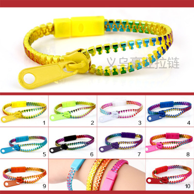 New No. 5 Colorful Zipper Bracelet Children's Smart Sport Bracelet Yiwu Small Commodity Stall Products Wholesale