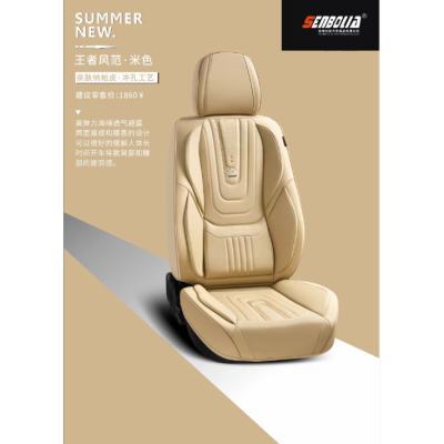 Spot Goods Full Leather Car Seat Cover Four Seasons Universal Fully Enclosed Cushion Seat Cover Breathable Sweat-Wicking Napa Leather Car Cushion