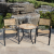 Outdoor Leisure Solid Wood  Iron Coffee Shop Courtyard Square Round Table and Chair Sun Umbrella Balcony Milk Tea 