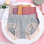 Macaron Color Series Mid-Waist Underwear Women 'S Recycled Fiber Exquisite Lace Pants Mid-Waist Shorts Women 'S Breathable Underwear