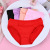 Exclusive for Cross-Border Anti-Theft Bag Solid Color Mid-Waist Simple Briefs Breathable Korean Style Female Three Knicker