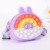 Cross-Border New Arrival Deratization Pioneer Silicone Rainbow Rabbit Coin Purse Puzzle Pressure Relief Double-Sided Bubble Crossbody Storage Bag