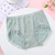 Solid Color Women's Seamless Underwear High Elastic Soft Comfortable Exquisite Bow Lace Pants Feet Mid-Waist Briefs