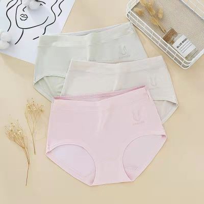 Seamless Modal Underwear Women's Sweet Hot Glue Mid-Waist Comfortable Thin Panties Women's Wholesale Briefs Women