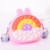 Cross-Border New Arrival Deratization Pioneer Silicone Rainbow Rabbit Coin Purse Puzzle Pressure Relief Double-Sided Bubble Crossbody Storage Bag