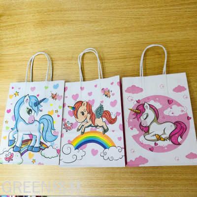 Kraft Paper Bag Gift Bag Unicorn Paper Bag