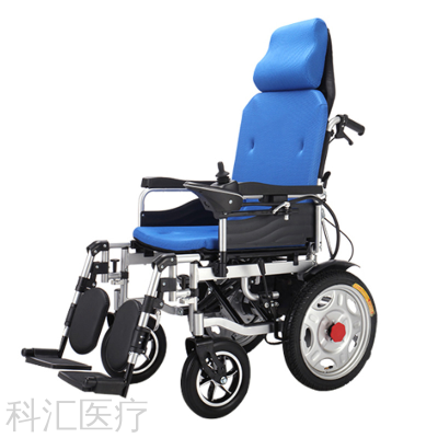 Electric Wheelchair Full Lying Wheelchair Thickened Steel Pipe Four-Wheel Scooter Ultra Light Folding Walker Elderly