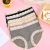 Cross-Border Underwear Women's Sweet Cute Lace Edge Crotch Mid-Waist Cotton Fabric Briefs Thin Wholesale