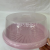 Portable round Plastic Cake Box Reusable Household Kitchen Storage Cake Food Storage Box
