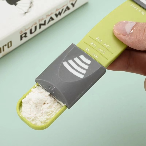 adjustable scale measuring spoon kitchen supplies milk powder gadget baking utensils cup double-headed eight-gear measuring spoon measuring spoon