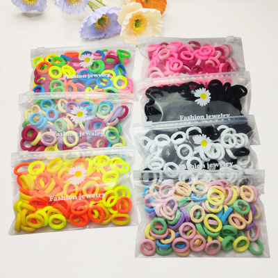 Small Children's Hair Band Does Not Hurt Hair Rubber Bands Seamless Hairband Baby Towel Hair Band Rubber Band Color about 100 Pieces