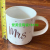 12 Oz Gold Word Milk Cup, Mug, Ceramic Cup, Roasted Flower Cup