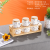 Factory Direct Sales Ceramic Tableware Ceramic Sealed Can 3 Multi-Shape Seasoning Containers Wooden Shelves Can Be Customized