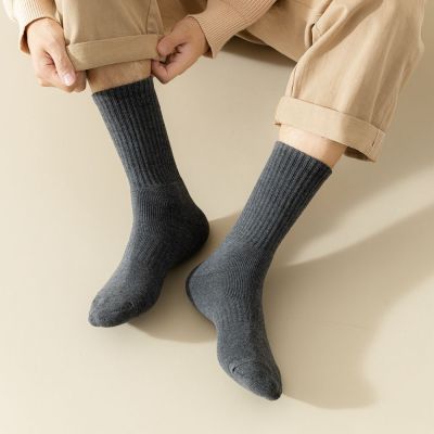 SocksFactory Winter Terry Sock Women's Extra Thick Thermal Socks All-Matching Solid Color Woolen Tube Socks Men's Terry Socks Wholesale