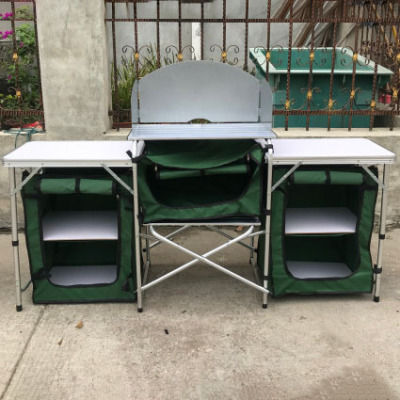 Hot Selling Outdoor Portable Aluminum Alloy Folding Table Removable Kitchen Folding Table Camping Picnic Barbecue Table