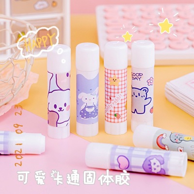 Cartoon Children's Solid Glue Large Office Supplies Kindergarten DIY Handmade White Solid Glue Stick Student Stationery