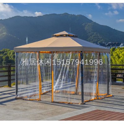 Outdoor Leisure Cover Sunshine Shed Anti-Large Canopy Aluminum Alloy Tent Villa Courtyard Garden Scenic Spot European 