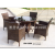 Factory Direct Sales Rattan Chair Coffee Table 5-Piece Outdoor Occasional Table and Chair Coffee Shop Table and Chair 