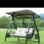 Balcony Swing Outdoor Courtyard Double Three-Person to Swing Villa Rocking Chair Glider Cast Aluminum Outdoor  Swing