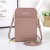 2020 Soft Surface Dark Cell Vertical Model in Square Shape Zipper Lady Bazaar Solid Color Spot Korean Style Women's Phone Bag