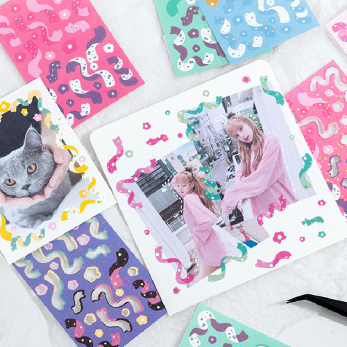 flower ribbon series hand account stickers set pvc waterproof korean style goo card goo plate diy decorative small stickers wholesale