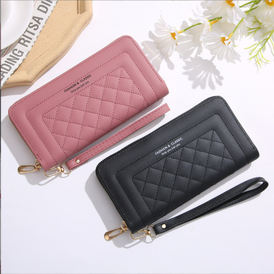 Long Coin Purse Clutch Purse Women's Wallet Mobile Phone Bag Card Holder Billfold Wallet Leather Wallet Zipper Bag