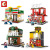 View 601017-24 City Building Convenience Store Ramen Hamburger Shop Assembled Model Small Particle Building Blocks