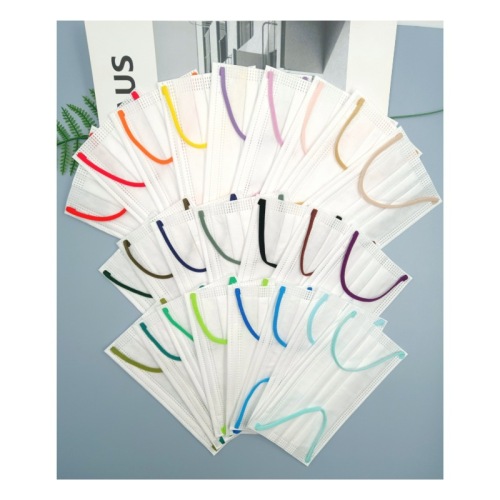 fancy contrast color stunning color flat ear band fashion beauty value white same adult mask independent packaging