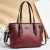 New Retro Pattern Contrast Color Tassel Large Capacity Cross-Border Simple Textured Soft Leather Shoulder Crossbody Portable Women's Bag Big Bag