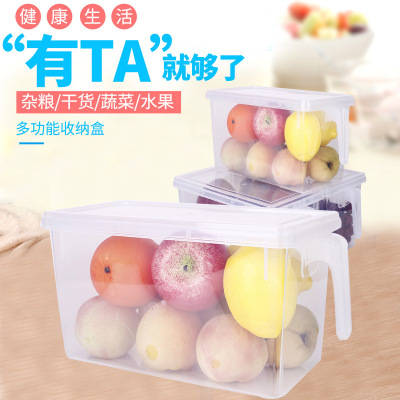 Storage Box Transparent Plastic Kitchen Storage Fruit Egg Storage Box with Lid Storage Food in Refrigerator Storage