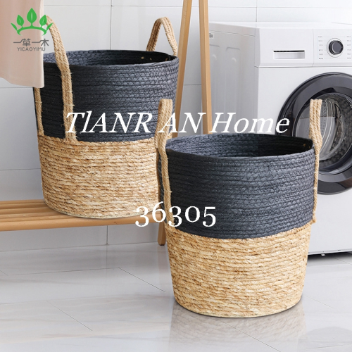 customized factory sales straw woven storage box desktop storage basket creative storage box dirty clothes sundries storage basket fabric storage