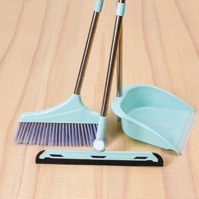 Wholesale Household Stainless Steel Broom and Dustpan Set Dust Removal Clean Soft Bristle Broom Extra Thick Dustpan