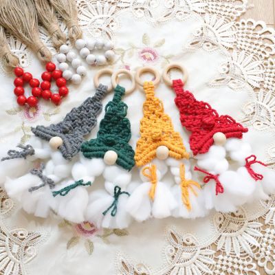 Handmade Cotton Braided Christmas Tree Ornaments Bohemian Nordic Ins Handmade Home Festival Decoration Ornaments