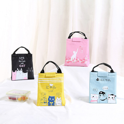 New Lunch Bag Cartoon Cat Portable Lunch Bag Lunch Bag Lunch Box Bag Picnic Bag Lunch Bag Ice Pack Waterproof Insulation Bag