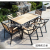 Solid Wood Anti-Corrosion Table and Chair Three/Five-Piece Combination Garden Balcony Furniture Outdoor Courtyard 